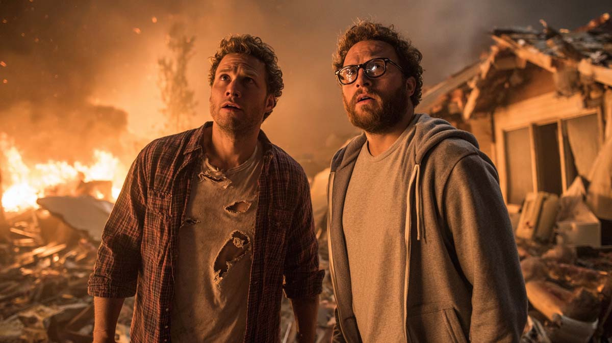 this-is-the-end-action-spannung-darsteller-haeuser-feuer-kiffer-kiffen-film-lustig-witzig-tipp-stream-apple-netflix-kinofilm-cannabis-feuerzeug